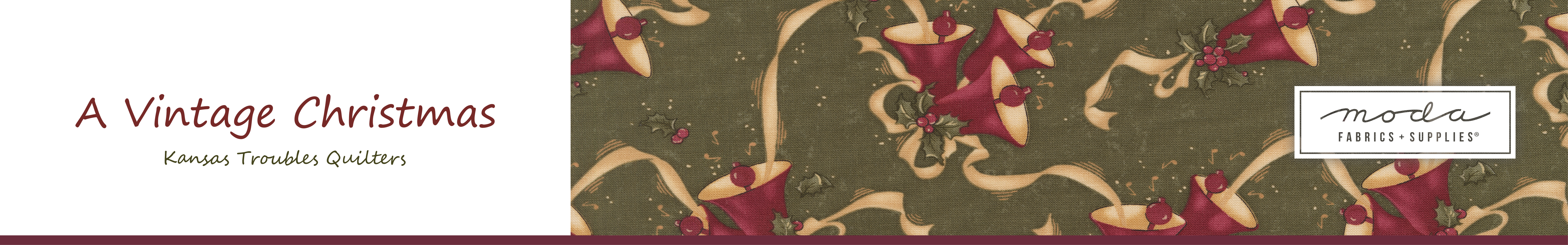 Shop the A Vintage Christmas Fabric Collection by Kansas Troubles Quilters for Moda Fabrics at World Weidner