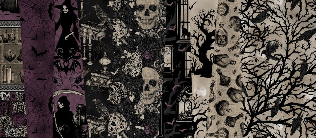 Shop the Darkly Enchanted Fabric Collection by Episodic Drawing for Blank Quilting Co at World Weidner