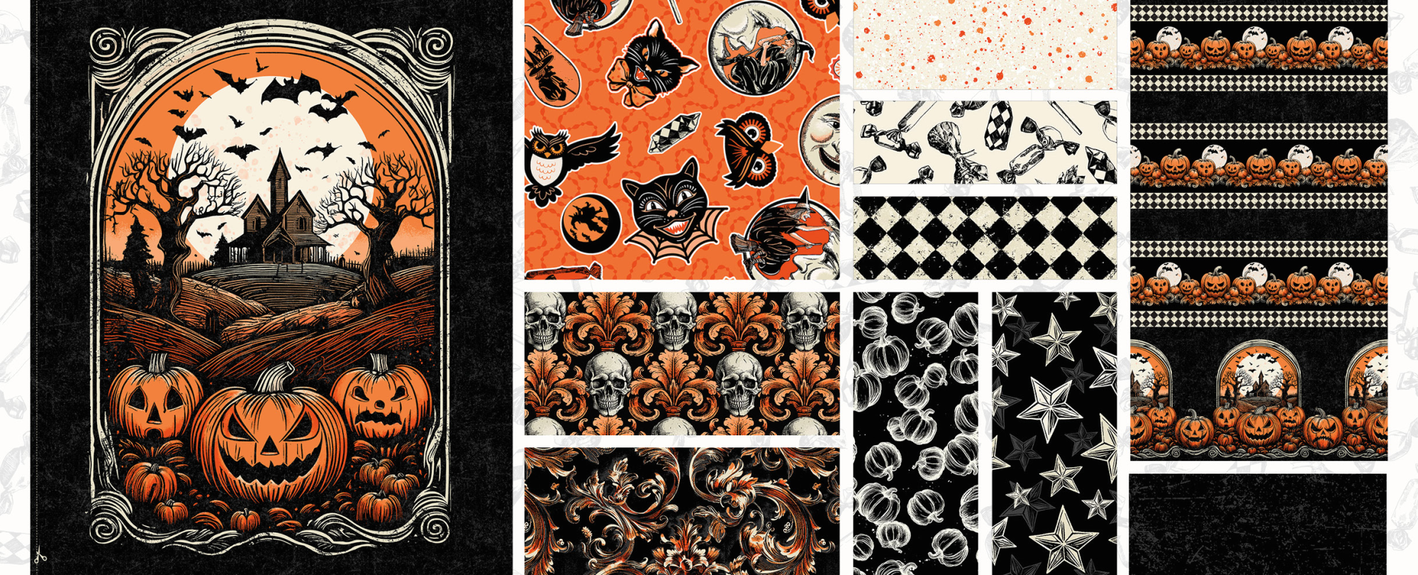 Shop the Haunted Hollow Fabric Collection by Patrick Lose Studios at World Weidner