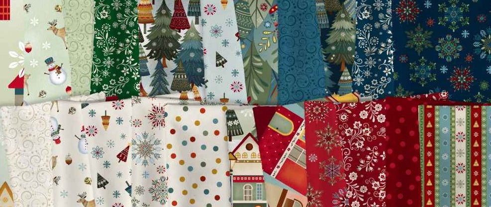 Shop the Nordic Holiday Village Fabric Collection by Mary Jane Carey for Henry Glass & Co. Inc. at World Weidner