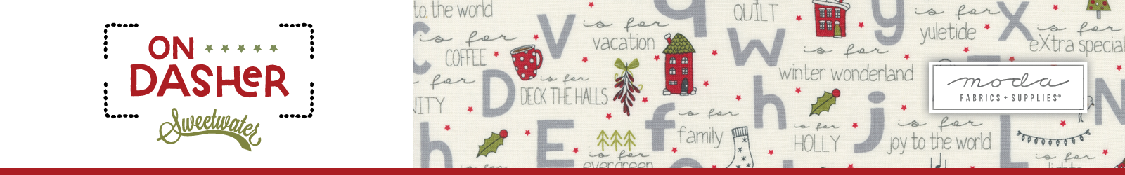 Shop the On Dasher Fabric Collection by Sweetwater for Moda Fabrics at World Weidner