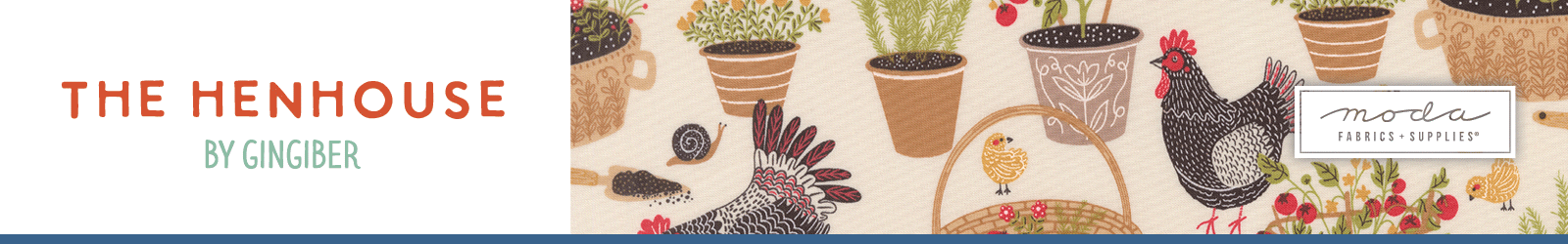 Shop the The Henhouse Fabric Collection by Gingiber for Moda Fabrics at World Weidner