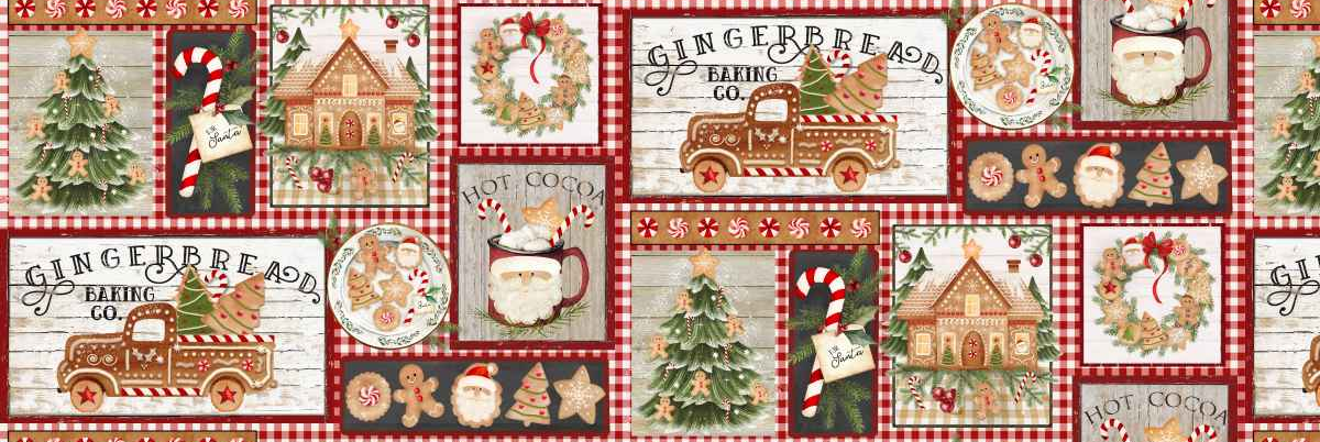 Shop the Very Merry Gingerbread Fabric Collection by Beth Albert for 3 Wishes Fabrics at World Weidner