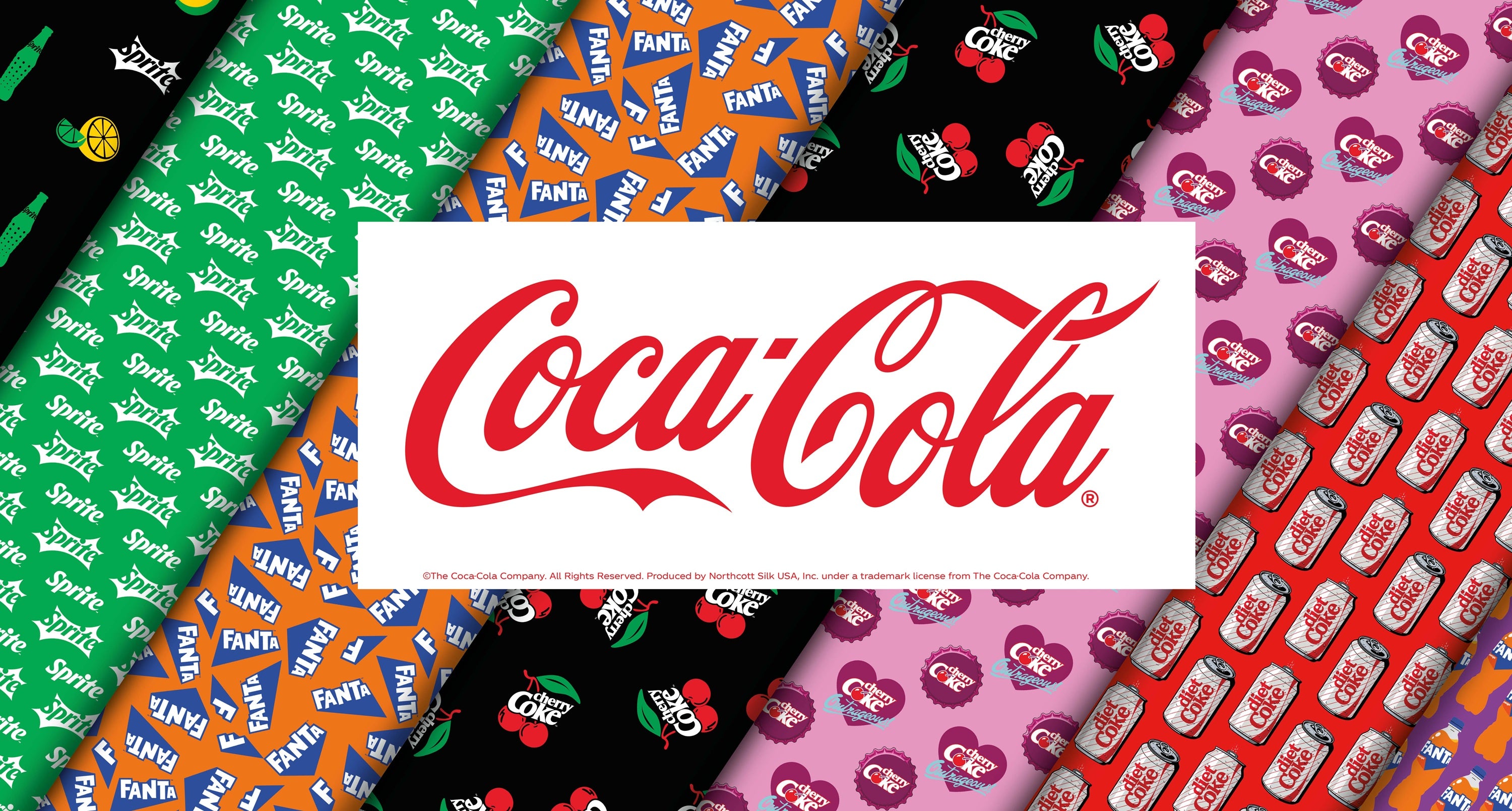 Shop the licensed Coca Cola Fabric Collection by Northcott Fabrics at World Weidner