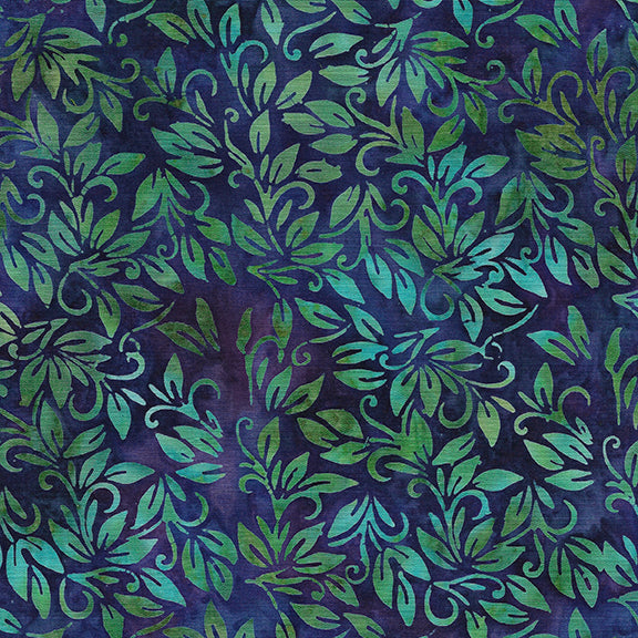 Fabric Lumin Green Purple Silky Road Fall 2025 in Rayon Island Batiks by the Quarter Yard 44603