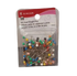 Pack of Singer ball head straight pins with colorful heads on a white background