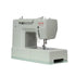 A light gray Singer Heavy Duty sewing machine with a pale mint green base, shown from a three-quarter angle on a solid white background.