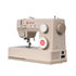 Singer Heavy Duty HS4820 sewing machine in beige with white dials and a red logo, shown on a solid white background.