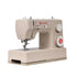 Singer HE4433 Heavy Duty sewing machine in beige with white dials and a red logo, shown on a solid white background.