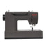 A Singer Heavy Duty sewing machine in dark gray with a red logo, shown from a side profile on a white background.