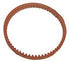 Brown gasket on a white background