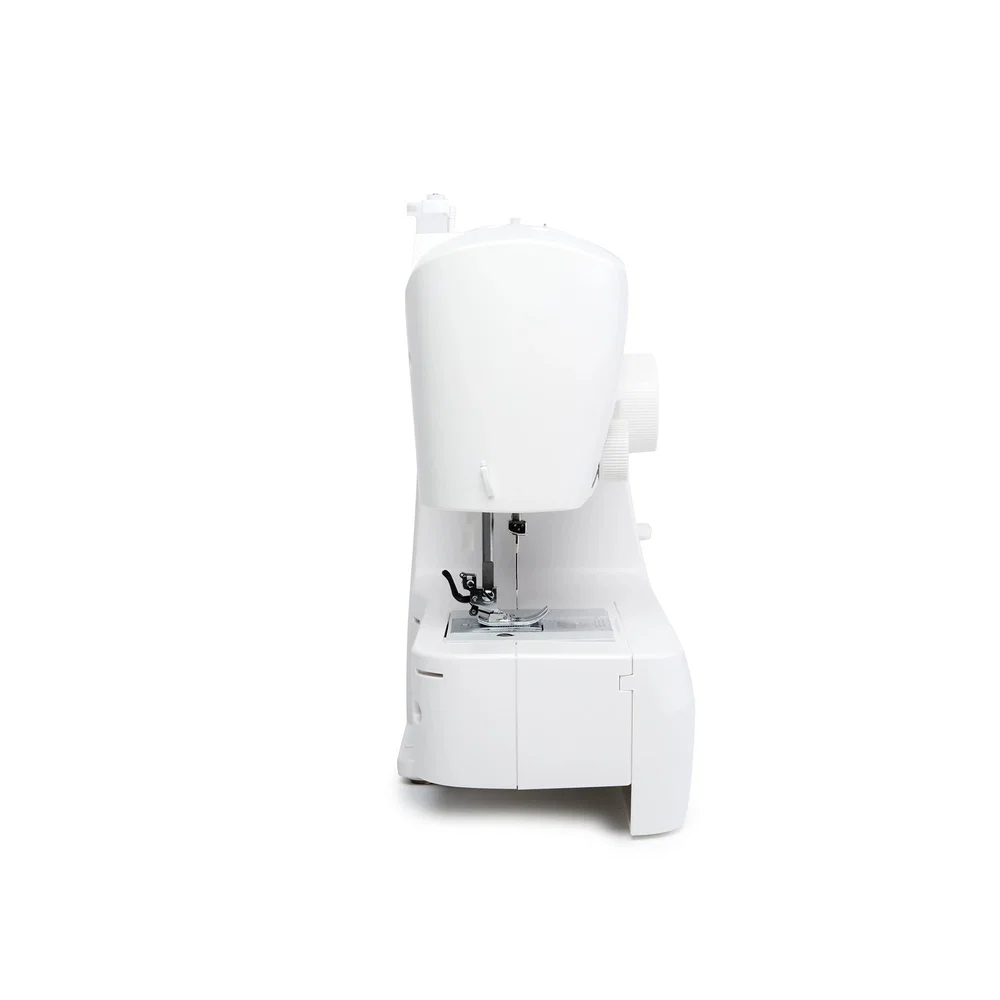 White sewing machine on a white background