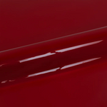 Glossy red vinyl roll with reflections