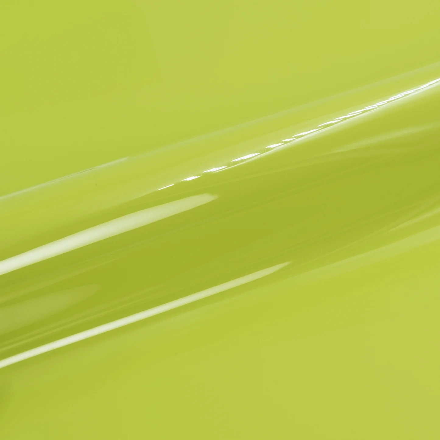 Close-up of a green vinyl with reflective qualities