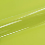 Close-up of a green vinyl with reflective qualities