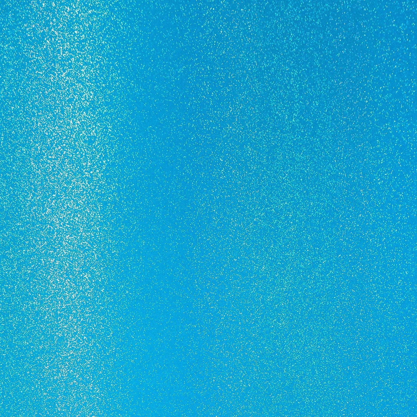 Bright blue glittery vinyl swatch