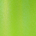 Bright green glittery vinyl swatch