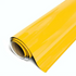 Roll of yellow vinyl wrap on a white background