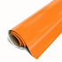 Roll of orange vinyl wrap on a white background