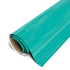 Roll of teal vinyl wrap on a white background