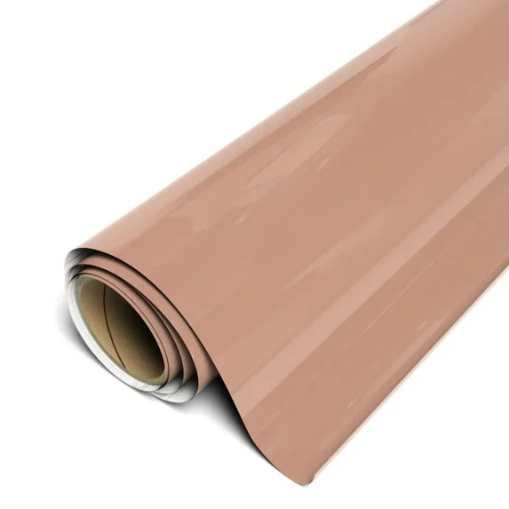 Roll of brown vinyl wrap on a white background