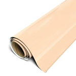 Roll of beige vinyl wrap on a white background