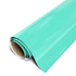 Roll of teal vinyl wrap on a white background