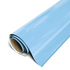 Roll of light blue vinyl wrap on a white background