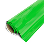 Roll of green vinyl wrap on a white background