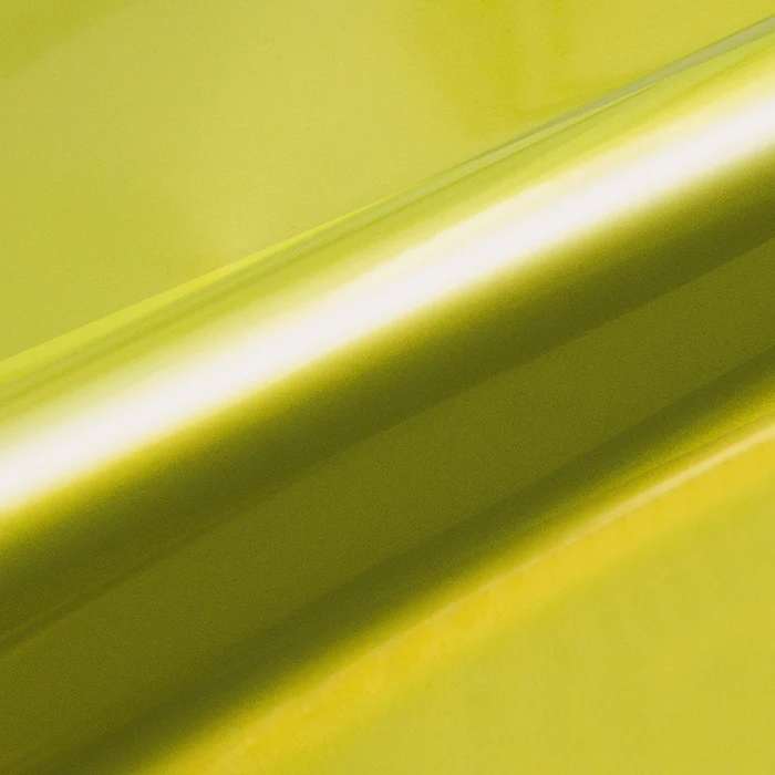 Close-up of a roll of light green vinyl wrap