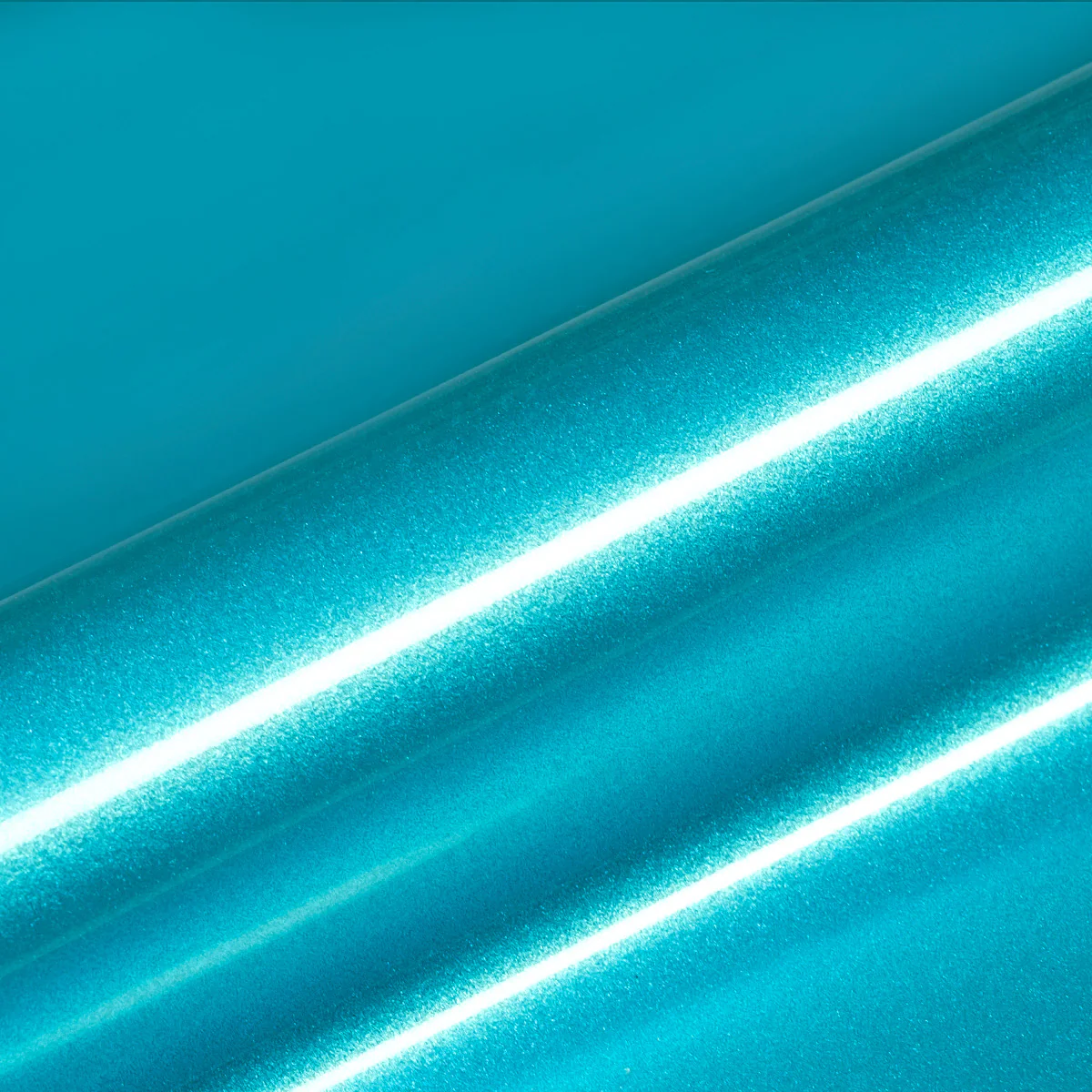 Close-up of blue metallic foil with a shiny surface
