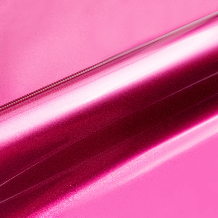 Roll of pink vinyl wrap