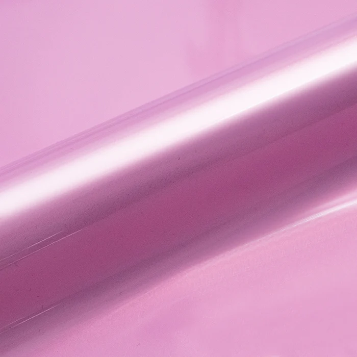 Close-up of pink vinyl wrap