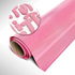 Roll of pink glittery vinyl with a close-up inset showing texture details.