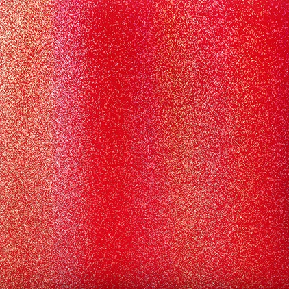 Glittery bright red vinyl swatch