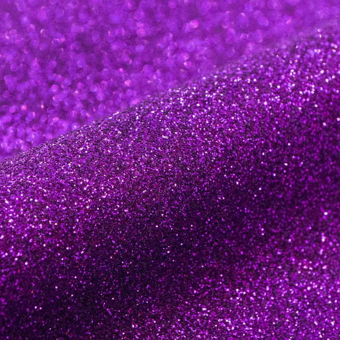 Close-up of purple glittery vinyl