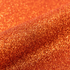 Close-up of orange glittery vinyl texture