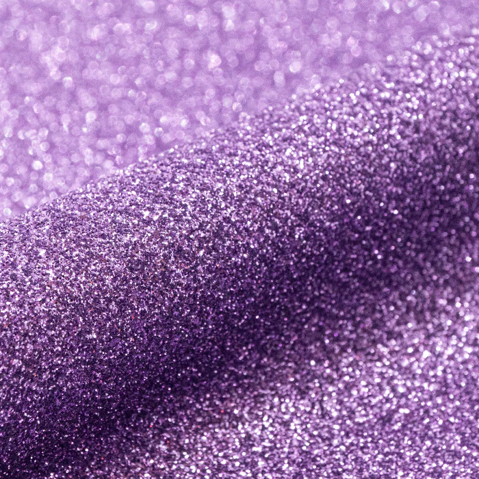 Close-up of purple glitter vinyl