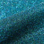 Close-up of teal glittery vinyl