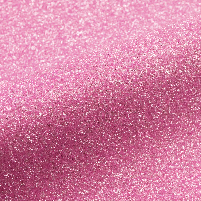 Close-up of pink glittery vinyl roll