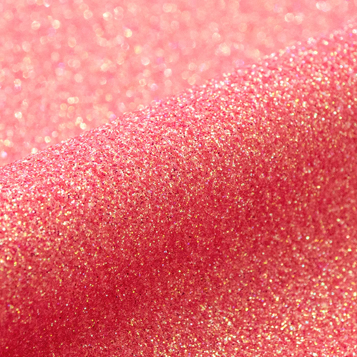 Close-up of pink glittery vinyl