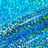 Holographic glittery vinyl with blue and green hues