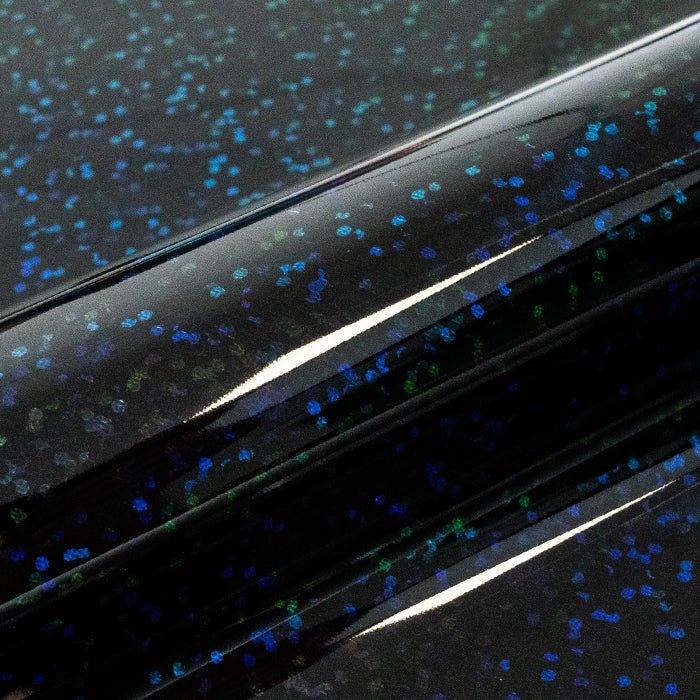Black glittery vinyl roll
