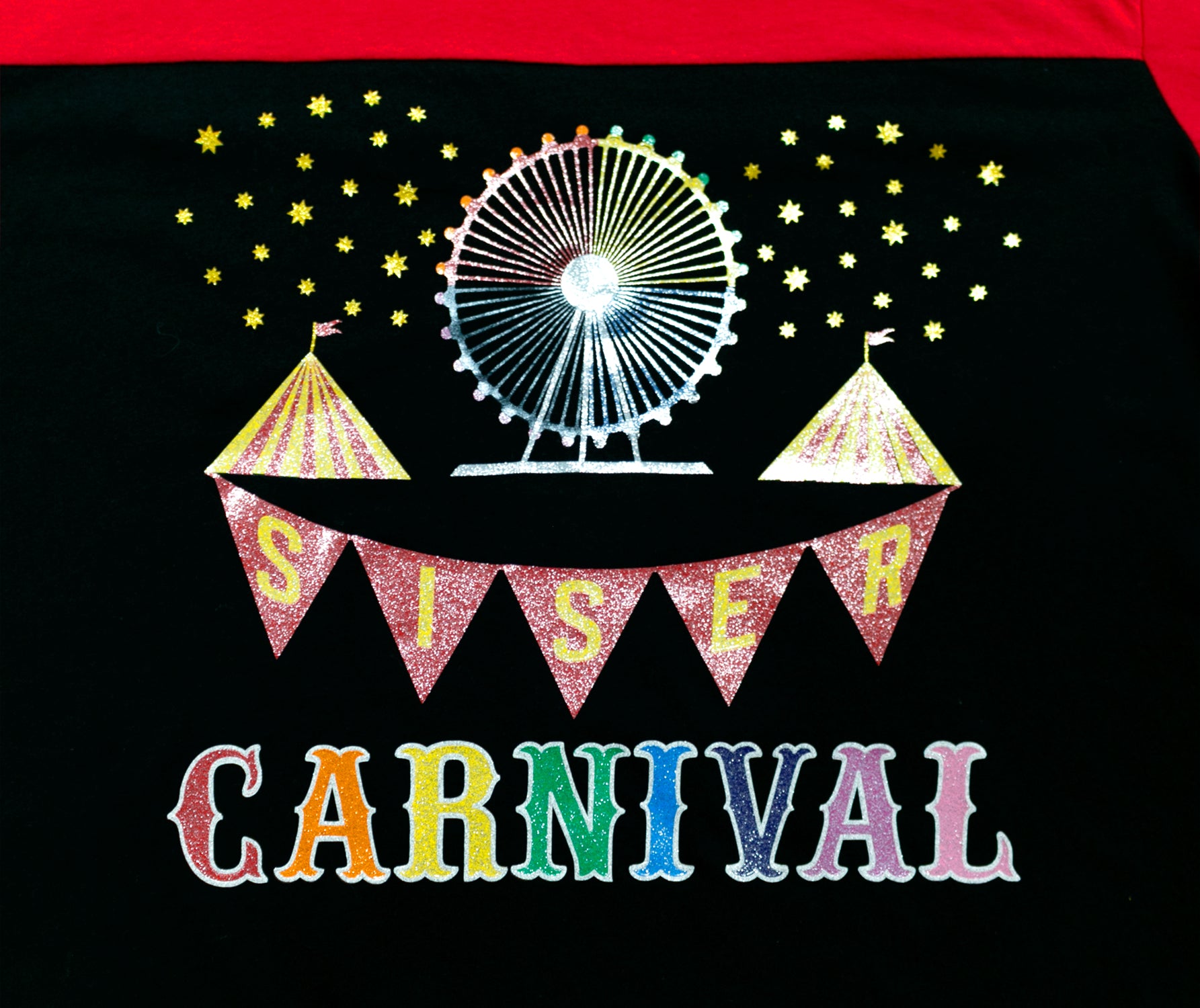 Carnival-themed design with ferris wheel, tents, and 'Siser Carnival' text on a black background.