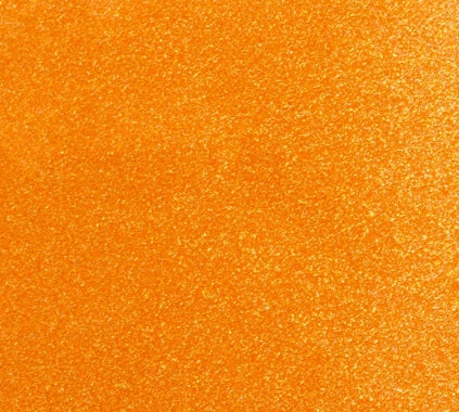 Orange glittery vinyl swatch