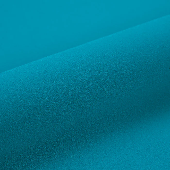 Teal vinyl roll close up