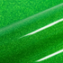 Close-up of green glittery vinyl