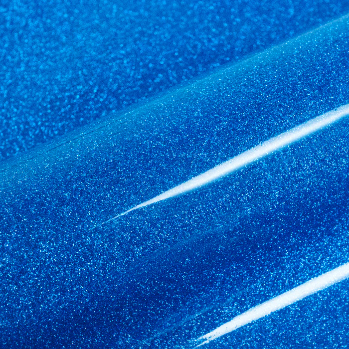Blue glittery vinyl roll