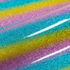 Multicolored glittery rainbow vinyl