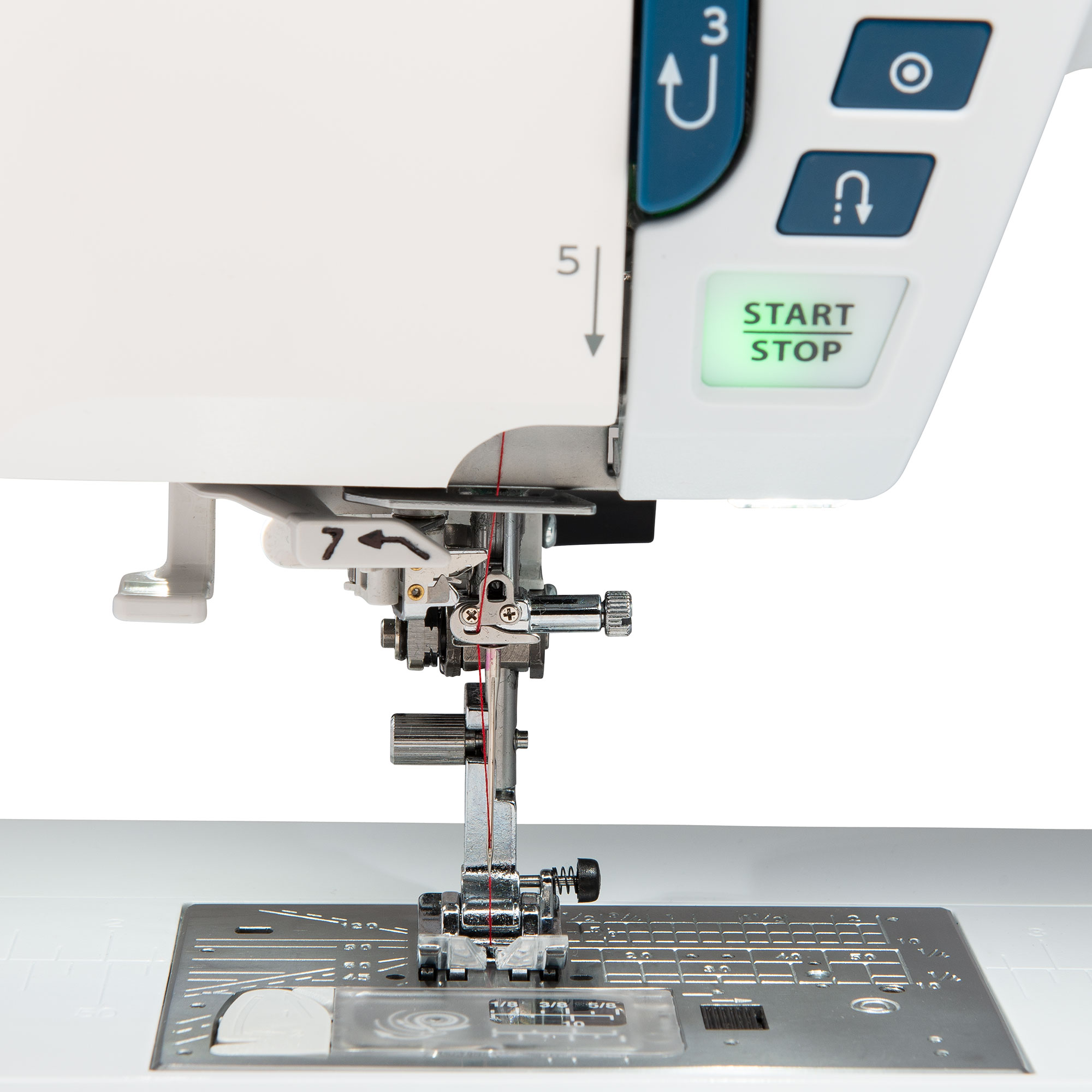 close up image of the Janome Skyline S6 Sewing Machine needle